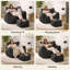 Grand fauteuil à billes avec repose-pieds Grand fauteuil à billes pour adultes, canapé en mousse à mémoire de forme, désossé, canapé, salon, chambre à coucher