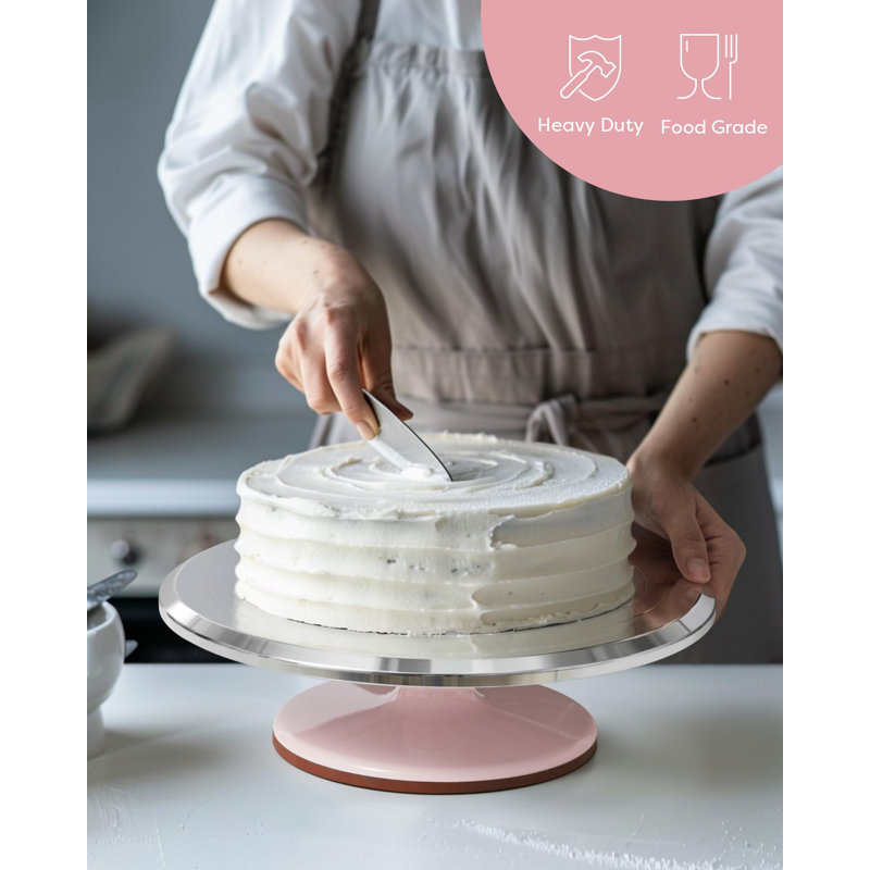Plateau tournant pour gâteau en alliage d'aluminium 12 pouces