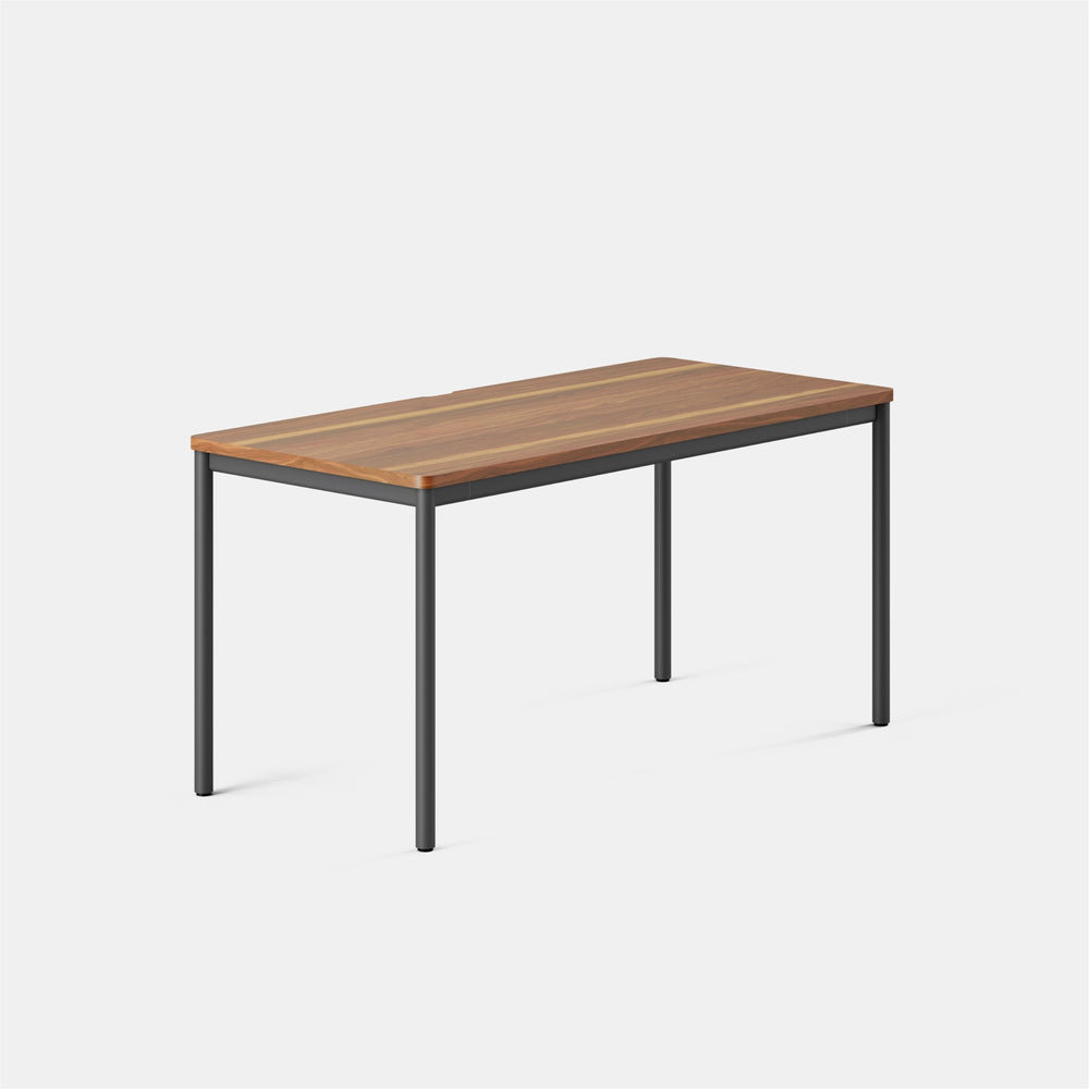Writing Desk, Charcoal, 28.5" H x 58" W x 27" D, Walnut