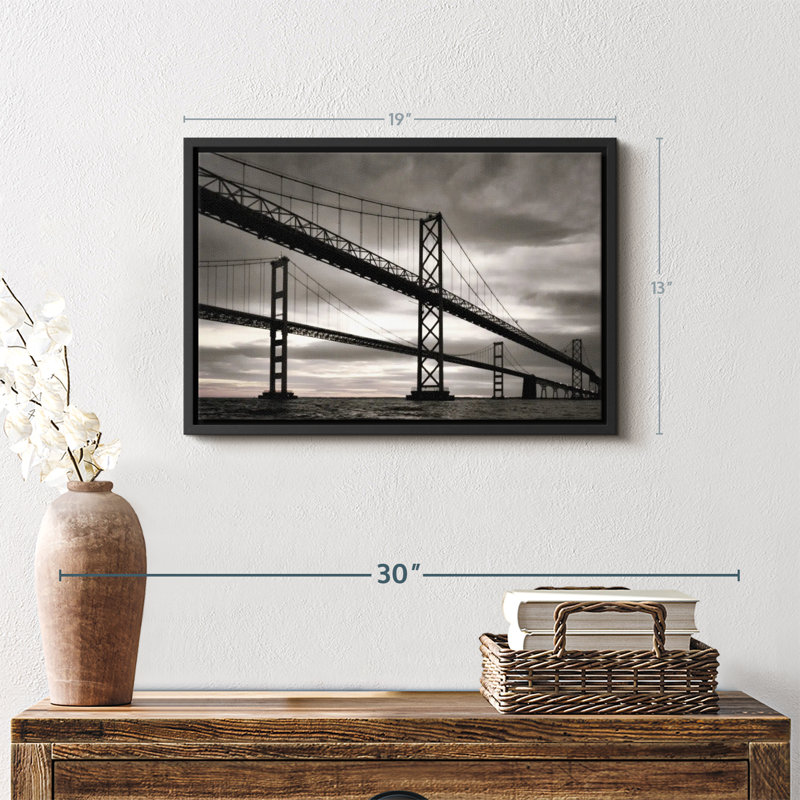 Impression sur toile Chesapeake Bridge, H 13 po x l 19 po