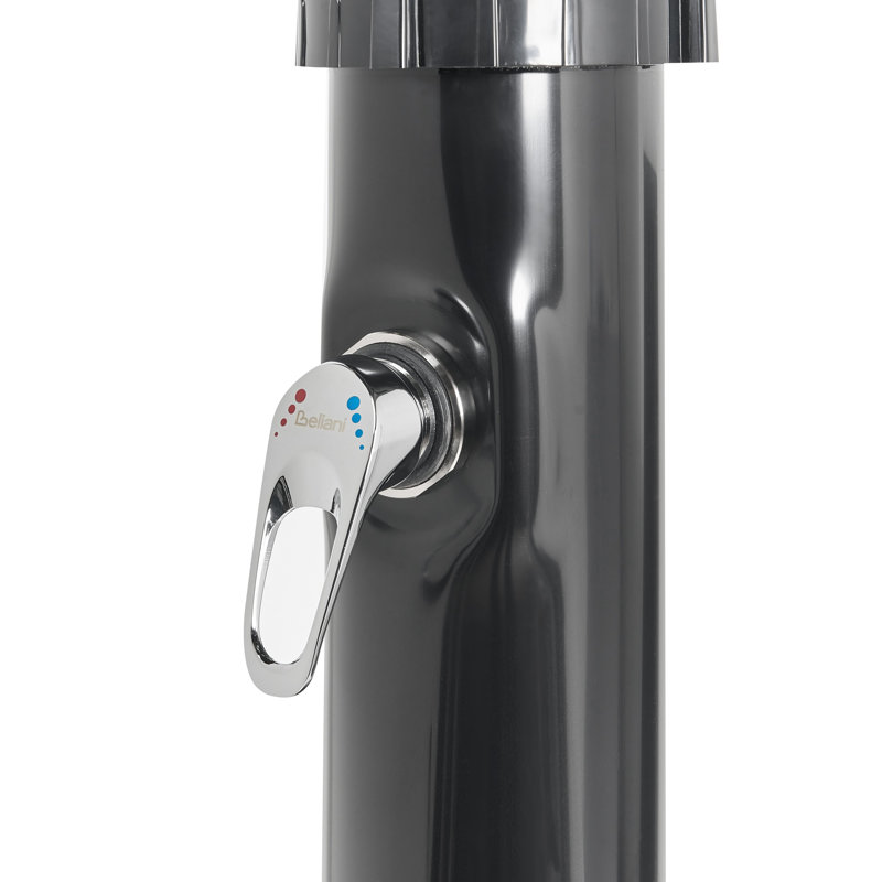 ELQUI Solar Powered Temperature Controlled Stainless Steel Free Standing Outdoor Shower and Footwash Spout