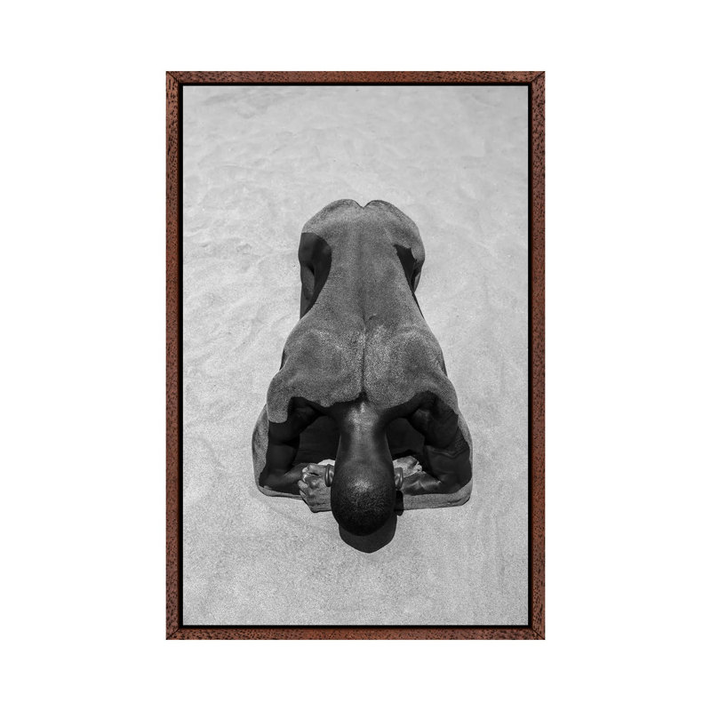 Sandy Back by Gregory Prescott - Print on Canvas, Brown Framed, 66.04cm H x 45.72cm W x 3.81cm D