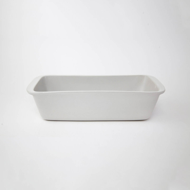Carthage.Co 10'' x 4.5'' Stoneware Loaf Pan, Pearl