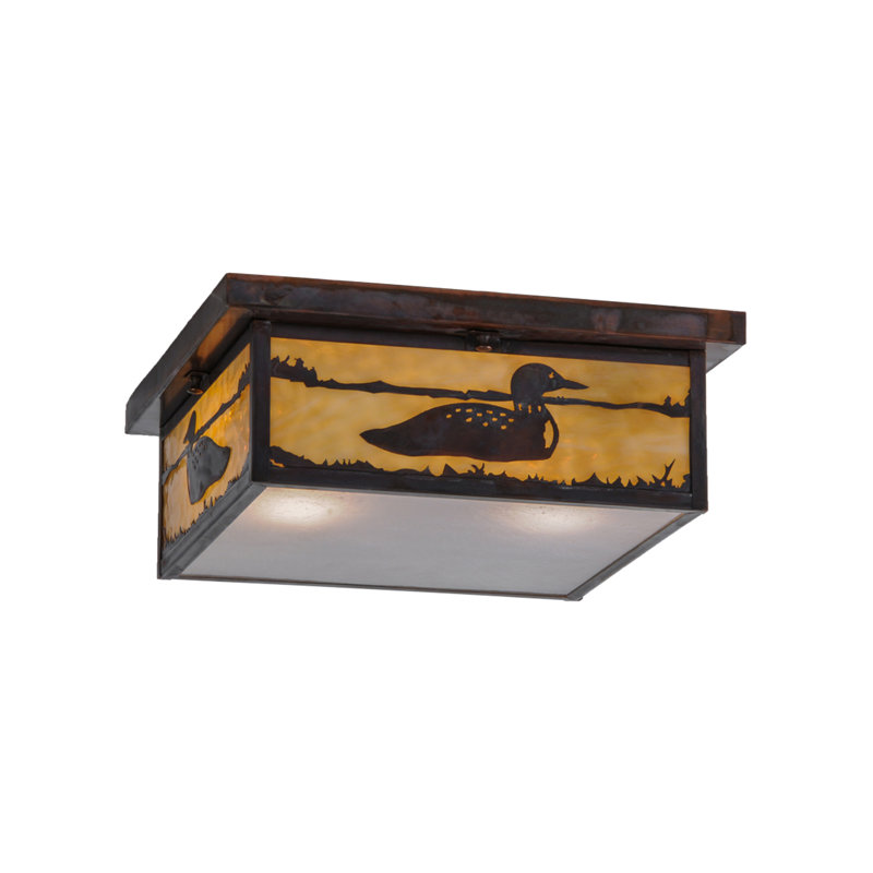 Rustic Lodge 2 - Light Flush Mount, 6" H x 20" W x 20" D