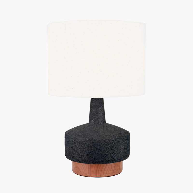 Elencourt Ceramic Table Lamp, Black