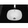 WS Bath Collections 17.3'' Glossy White Ceramic Circular Bathroom Sink with Overflow