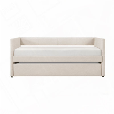 Faux Leather Upholstered Daybed with Trundle