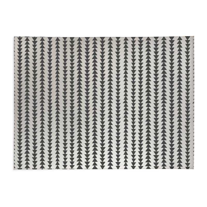 Tapis de bureau Tribal, L 6 pi x L 4 pi, Ivoire, gris anthracite