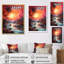 Collage de palmiers colorés III - impression sur toile florale-891619547-891619548