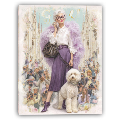 Lavender Icon Wrapped Canvas Wall Art