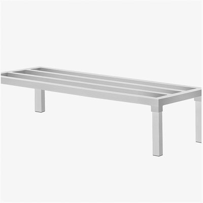 Aluminum Dunnage Rack,48in x 20in Commercial Food Floor Rack, 12in Off the Floor, 1800 lbs Capacity All-Welded Aluminum Storage Rack, for Storage in Restaurants, Kitchens, Garages and Vehicles
