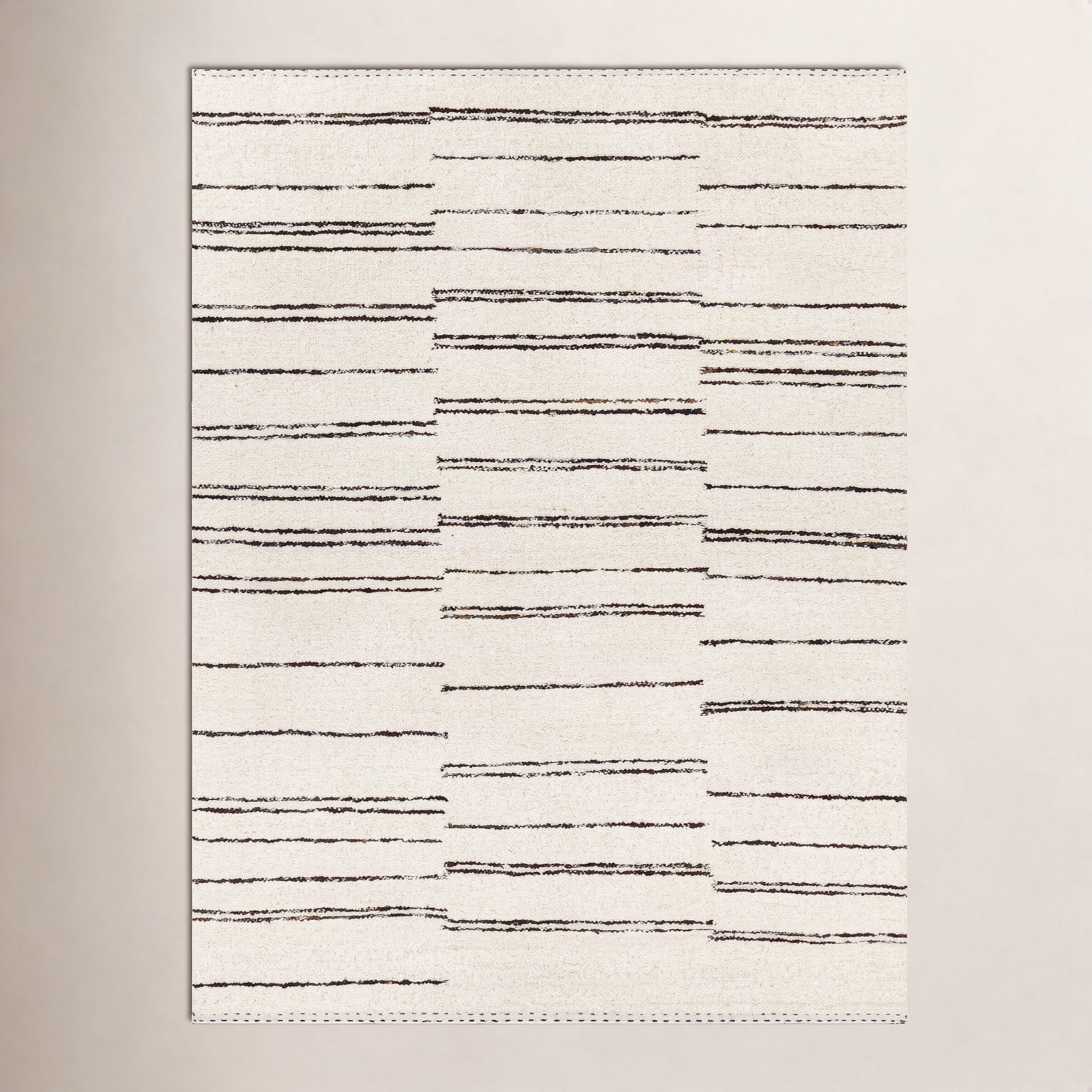 Alexuss Hand-Woven Striped Rug, Rectangle 2' x 3'