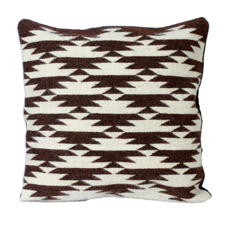 100% Wool Throw Square Pillow Cover & Insert