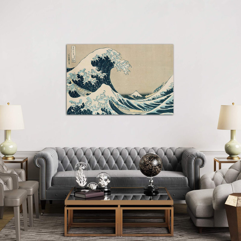 The Great Wave Of Kanagawa, From The Series '36 Views Of Mt. Fuji' by Katsushika Hokusai - Print on Canvas, Wrapped Canvas