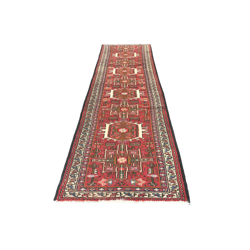 Tapis de couloir oriental tribal rouge 2X9'5 One-of-a-Kind