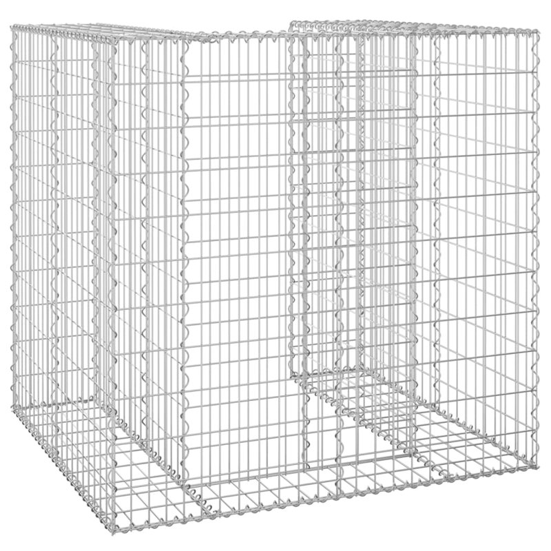 Panneau de clôture en métal argenté, H 43,3 po x l 43,3 po x P 39,4 po