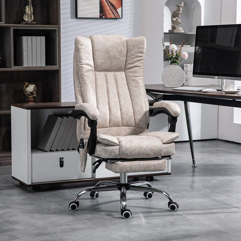 Vinsetto Microfiber Office Chair, White