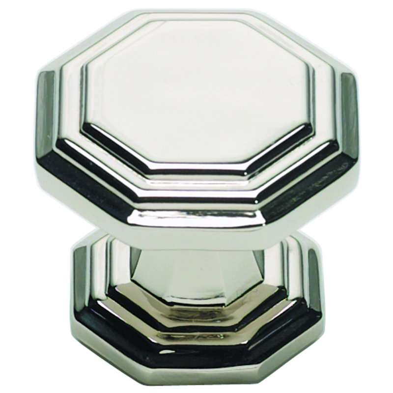 Dickinson 1 1/4" Length Geometric Knob, Polished Nickel
