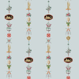 NeoClassical Stripe - Blue Feather Wallpaper