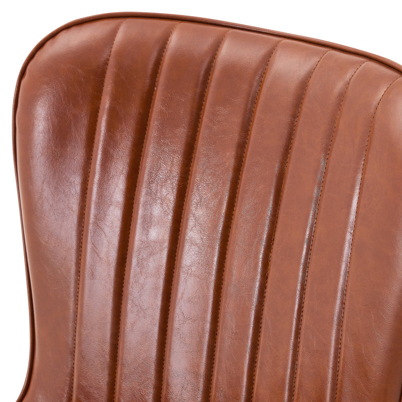 Ensemble de 2 chaises de salle à manger modernes, capitonnées et capitonnées Channel, 2, Brun