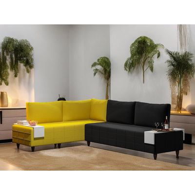 Canapé modulaire Inferno, noir