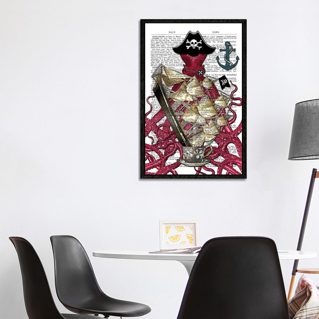 Pirate Octopus von In The Frame Shop - Galerie-verpackte Leinwand Giclée auf Leinwand