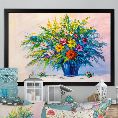 Peinture d'un bouquet de marguerites Marguerite - art mural traditionnel sur toile