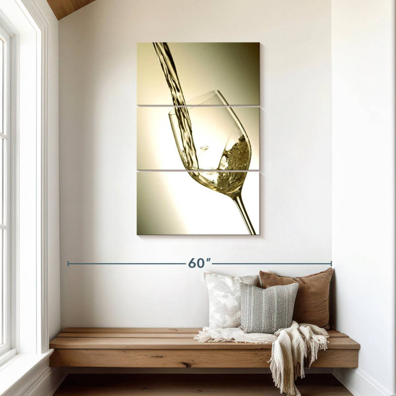 Yarlin White Wine Flow, 45" H x 28" W