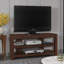Élégant meuble télé à finition cerisier de 42 pouces - Console de rangement moderne pour le salon et la chambre à coucher
