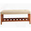 Banc de rangement rembourré en bois avec tablette à lattes Warwickshire-114882502-33419827