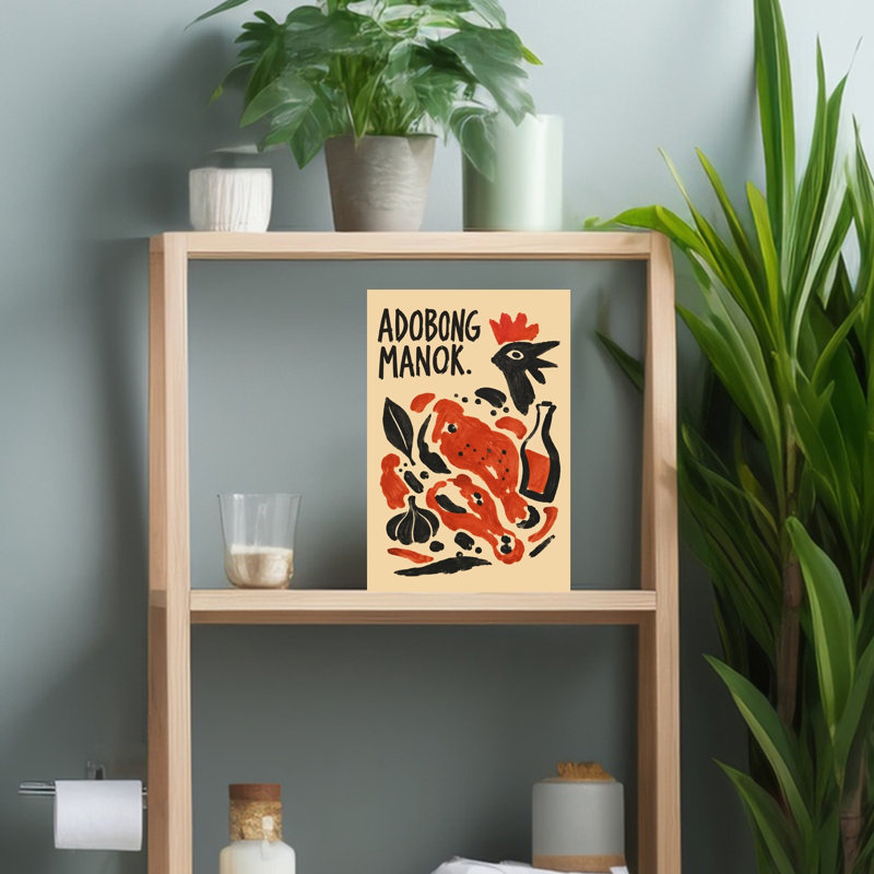 Adobong Manok Ingredients Abstract Contemporary Wall Art Print, 45.72cm H x 30.48cm W