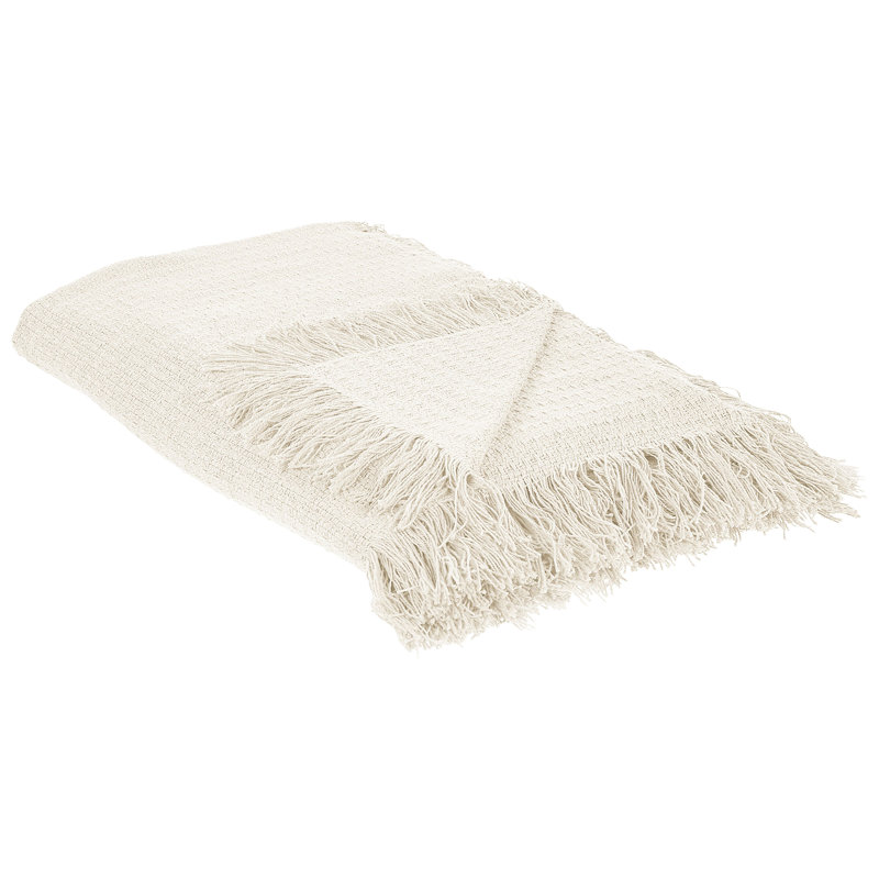 YERBENT Cotton No Pattern Bedspread, White