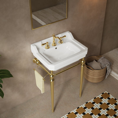 Lavabo de console de salle de bain