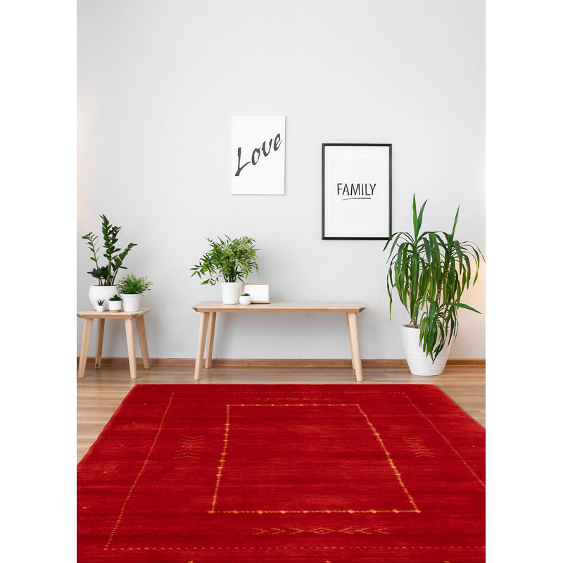 Kashkuli Gabbeh Red Rug 4'0" x 5'10"