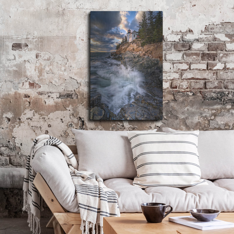 «Rising Tide At Bass Harbor Head» par Rick Berk, Highland Dunes, H 36 po x l 24 po