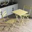 3 Piece Patio Bistro Set Of Foldable Square Table And Chairs-861189387