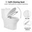 Toilette allongée une pièce Los Flexi, hauteur de chaise ADA de 17 po, chasse double tourbillon 1,0 / 1,28 GPF, siège à fermeture en douceur, installation brute de 12 po