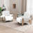 Thickly Padded Linen Solid Wood Armchair(Set Of 2)-1563866259
