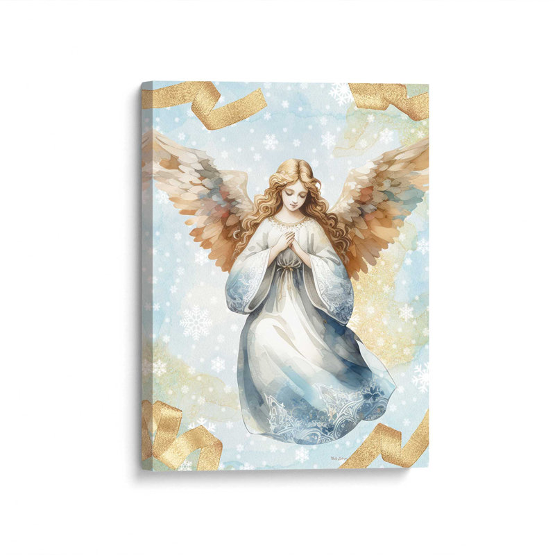 «Christmas Angel» par Nicole DeCamp, reproduction d'art, Toile non encadrée, L 30 x H 40, Ne s’applique pas