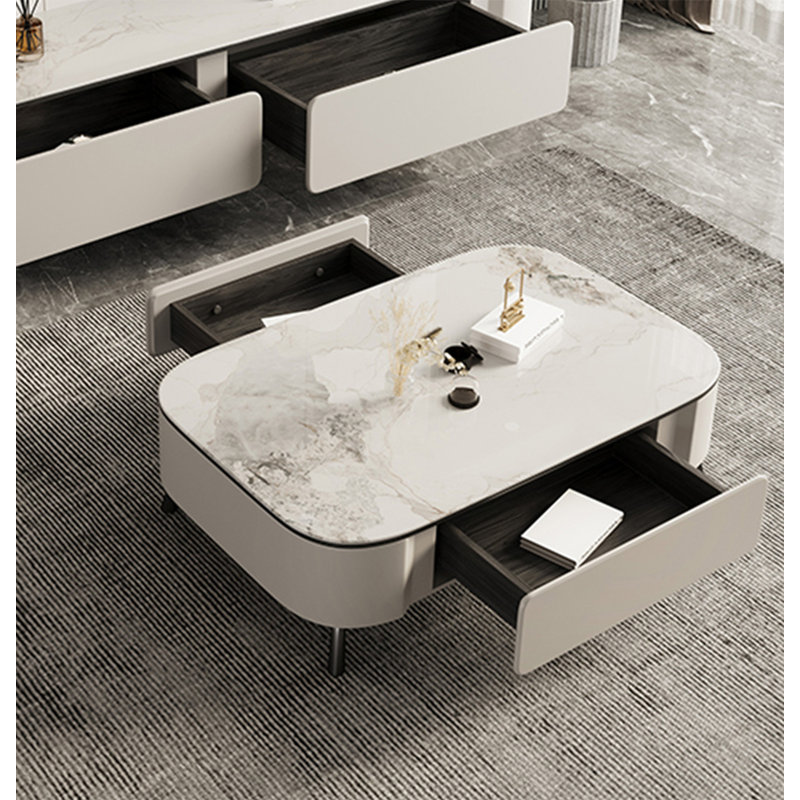 Multi-functional storage slate coffee table