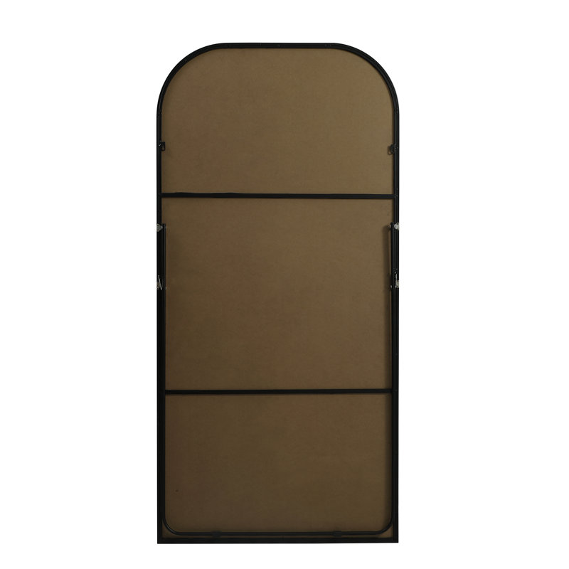 Sabine Metal Arch Floor Mirror, Black, 72" x 35"