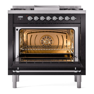 ILVE Nostalgie II 36 Dual Fuel Range, knobs