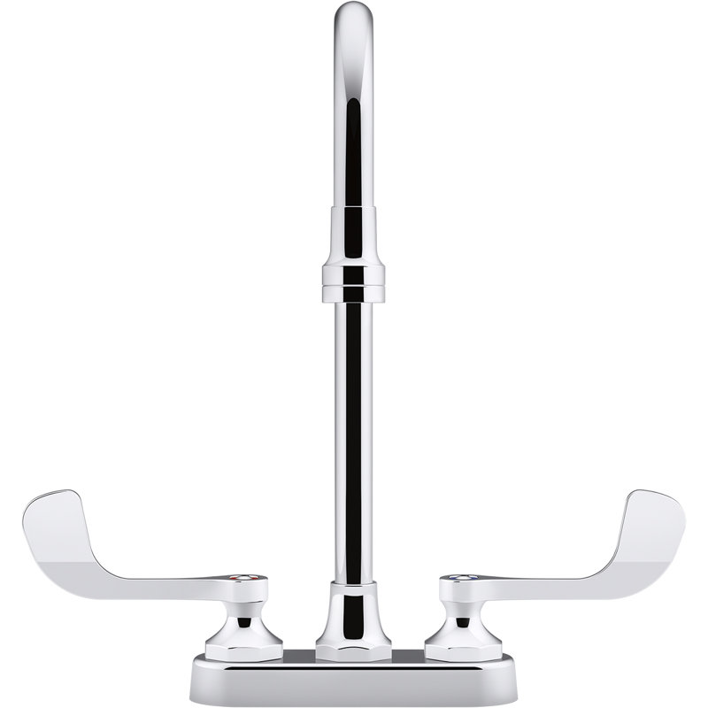 Robinet de lavabo de salle de bain bowe 1,0 gpm central à avec débit laminaire, bec cygne et poignées de wristblade, drain non inclus Triton