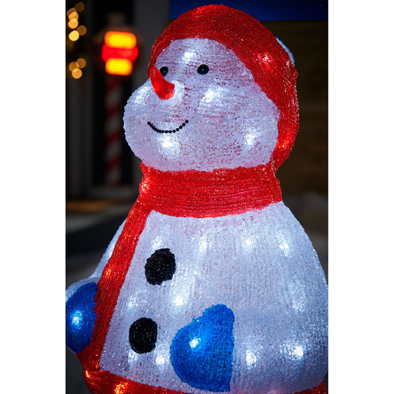 Acrylic Lighted Snowman Figurine