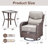 Abbey 3-Piece Patio Swivel Glider Chair Set With Side Table, 6-Inch Ultra-Plush Cushions & Water-Resistant Olefin Fabric-160804731-160804729