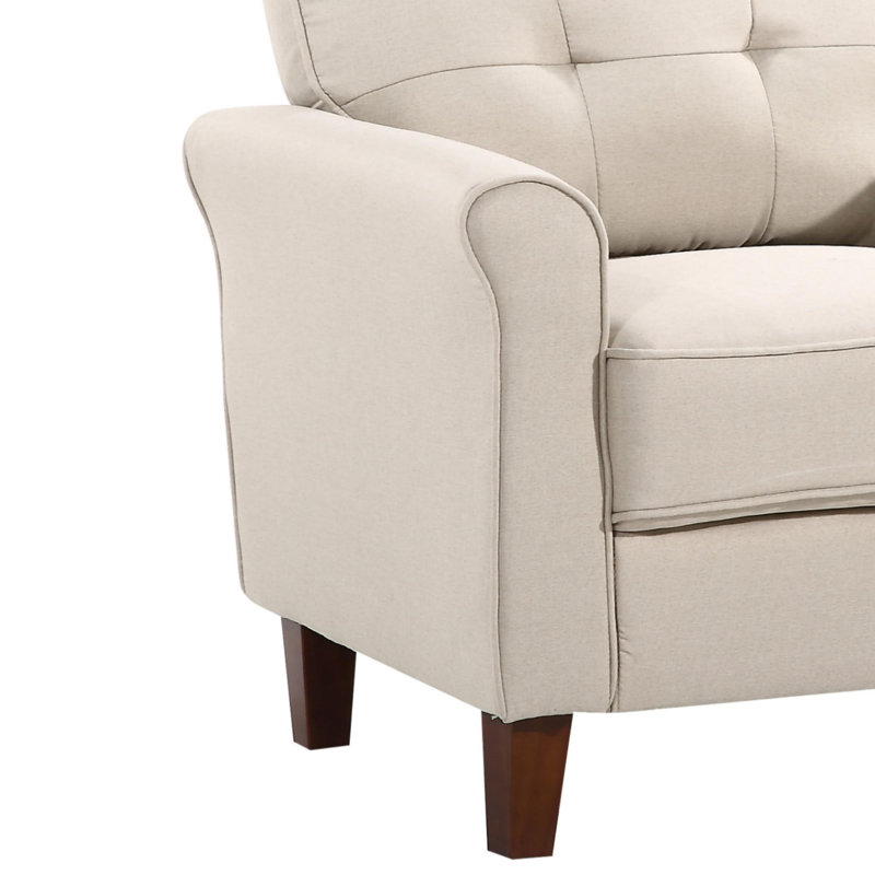 Chaise d'appoint Mid-Century, Beige