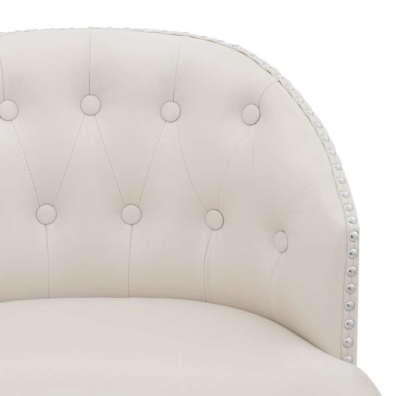 Ensemble de 2 tabourets de bar Elyana, Blanc antique