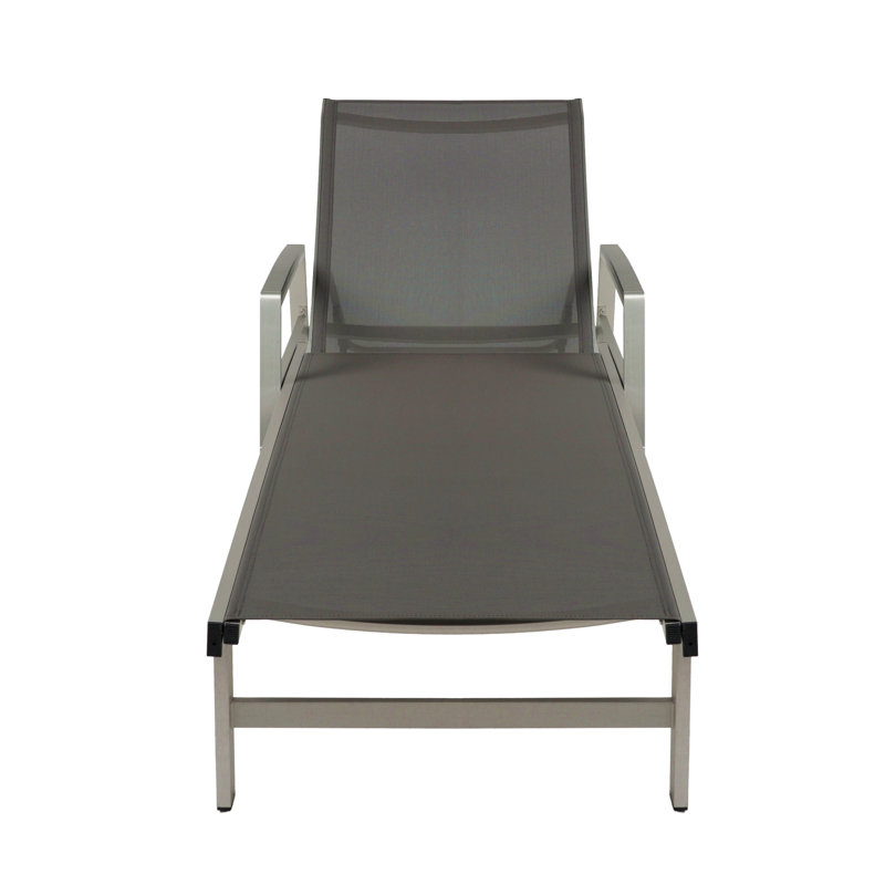 Méridienne ajustable idéale pour la cour ou le patio, Gris