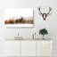 Deer Stag in the Fog in Abstract - Wrapped Canvas-55314498