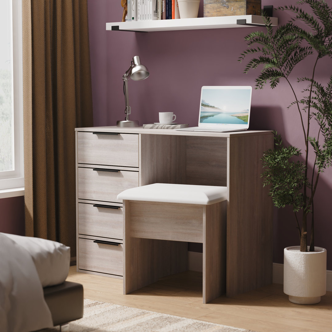 Havana Ready Assembled 4 Drawer Vanity in Grey Oak - Welcome Furniture | TJ Hughes - Image 4